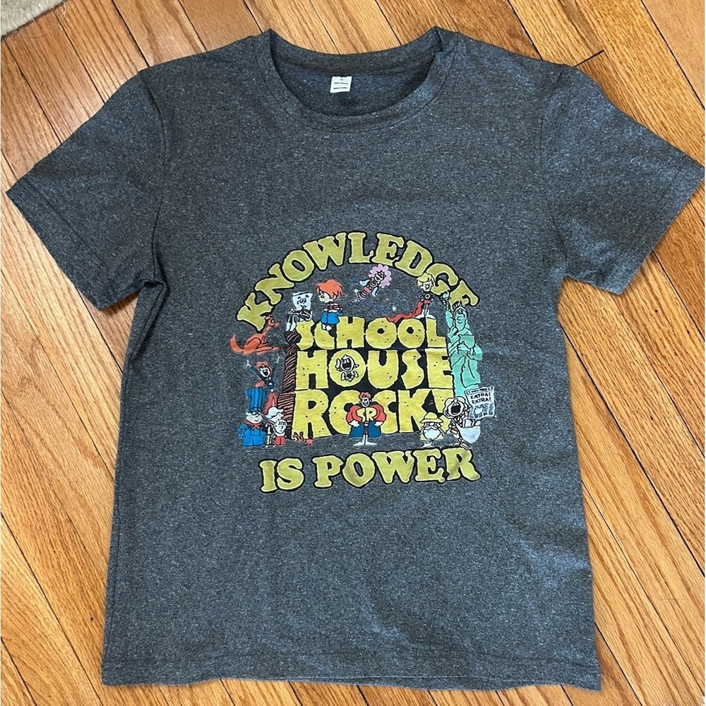 Schoolhouse Rock Knowledge is Power Graphic T-Shirt Unisex SZ Small